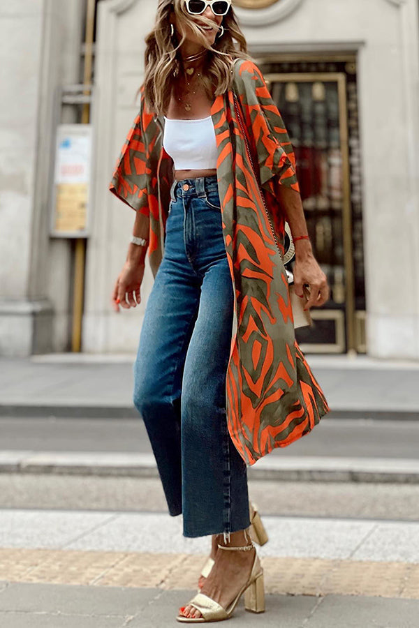 Such A Trip Printed Midi Cover Up